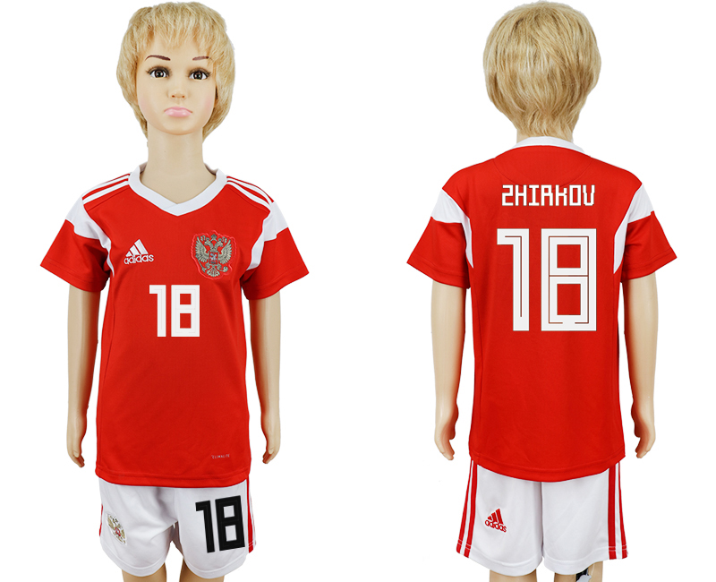 2018 World Cup Children football jersey RUSSIA CHIRLDREN #18 ZHI